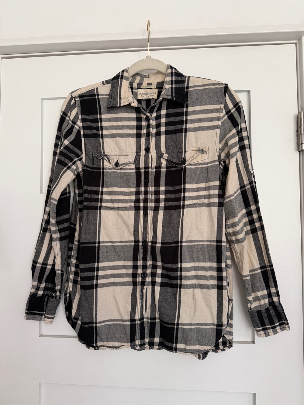 Ralph Lauren Denim & Supply Flannel Long Sleeve Button Down Shirt Women’s Small
